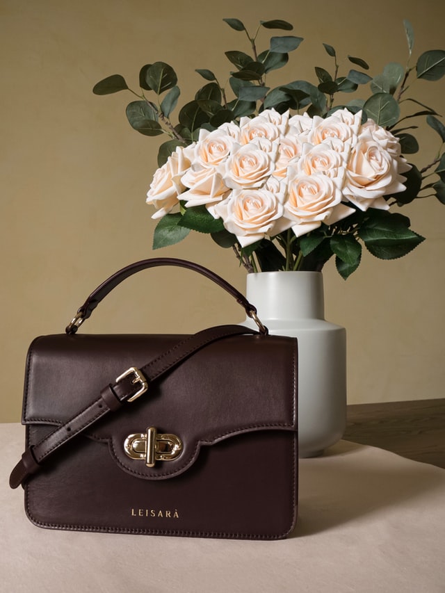 medium-sized brown handbag